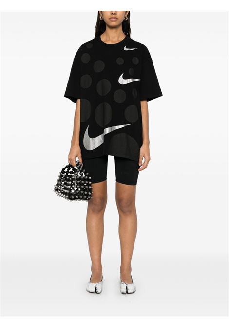 T-shirt con logo Swoosh in nero Comme des garcons black x nike - unisex COMME DES GARCONS BLACK X NIKE | 1OT1010521